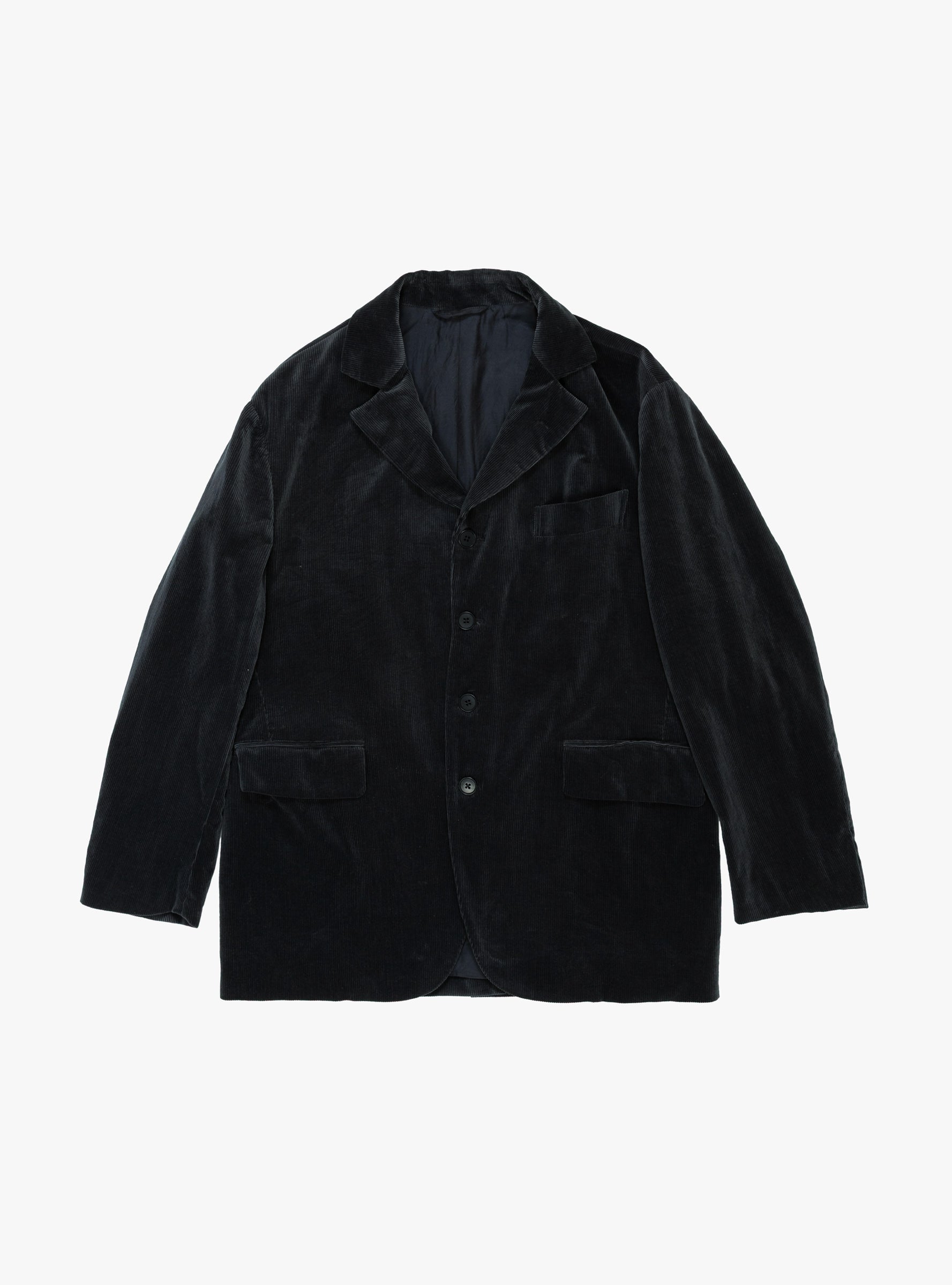 Cotton Corduroy 4B Jacket Navy KAPTAIN SUNSHINE (front) at Couverture & The Garbstore