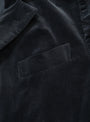 Cotton Corduroy 4B Jacket Navy KAPTAIN SUNSHINE (pocket detail) at Couverture & The Garbstore