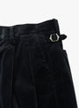 Cotton-Corduroy-Shoecut-Slacks-Navy-KAPTAIN-SUNSHINE-(buckle-detail) at Couverture & The Garbstore