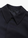 Wool-Cavalry-Walker-Coat-Navy-KAPTAIN-SUNSHINE-(collar-detail) at Couverture & The Garbstore