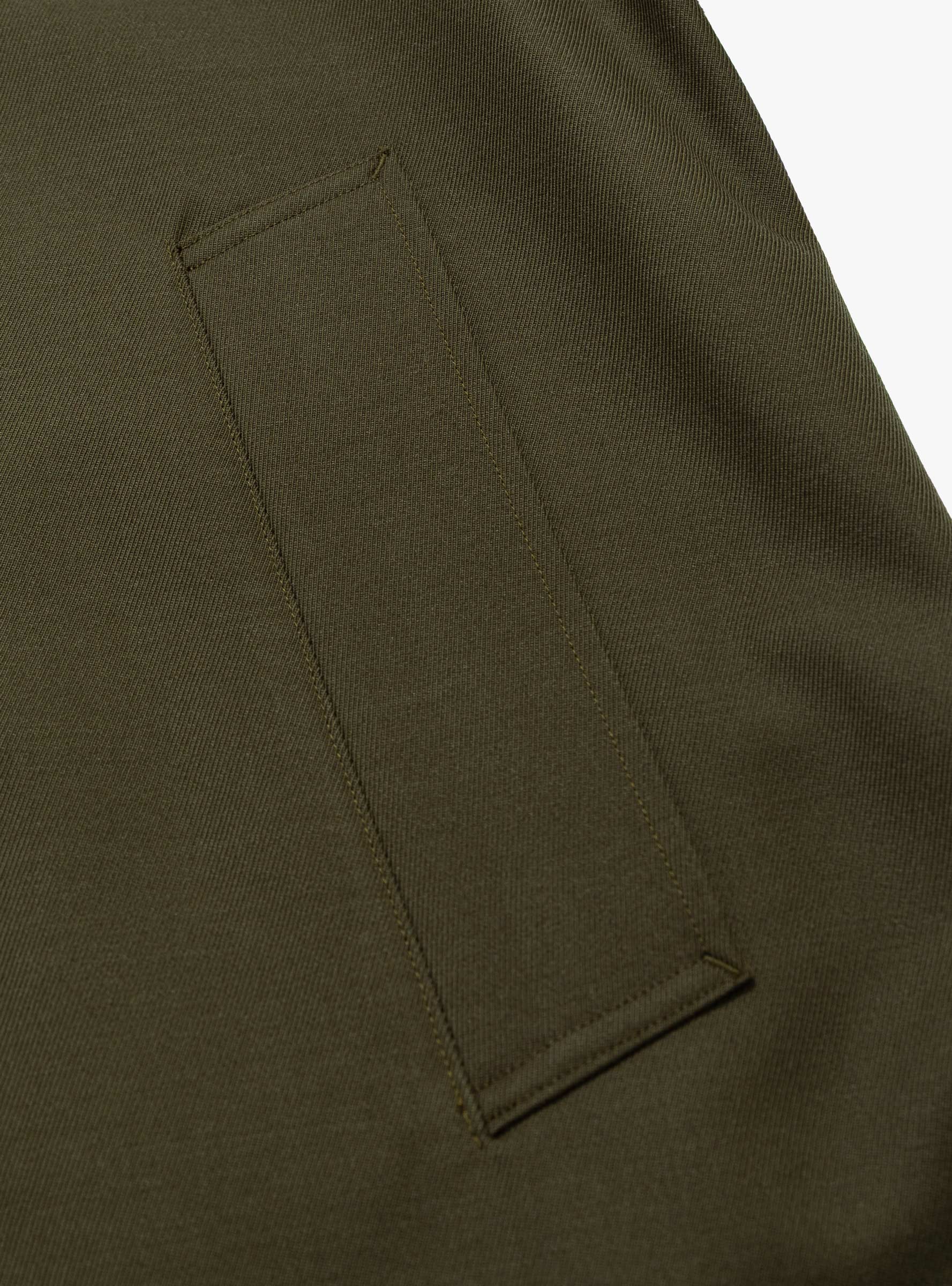 Wool Cavalry Walker Coat Olive KAPTAIN SUNSHINE (pocket detail) at Couverture & The Garbstore