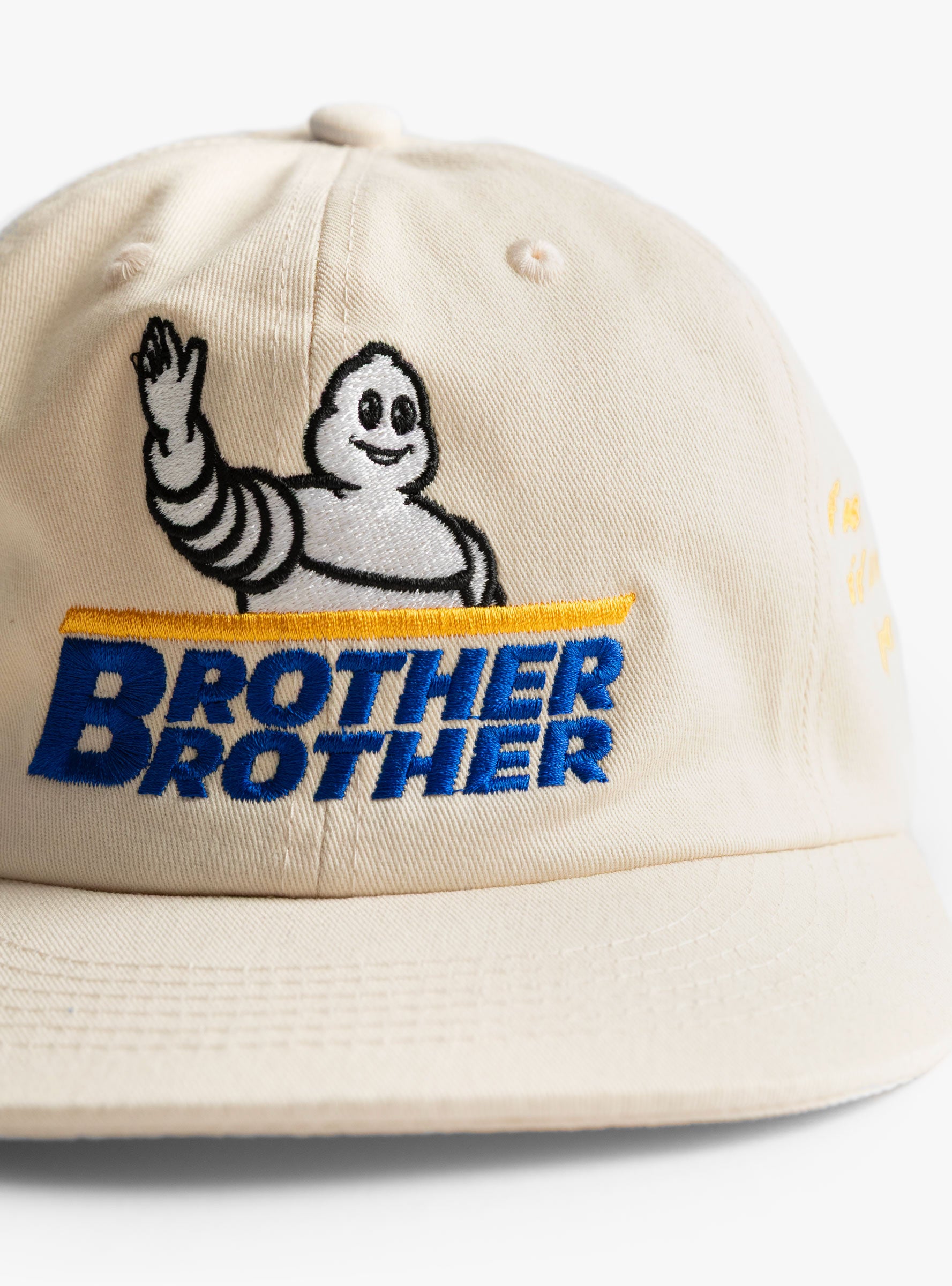 One Star Cap Bone BROTHER BROTHER (embrodiery detail) at Couverture & The Garbstore