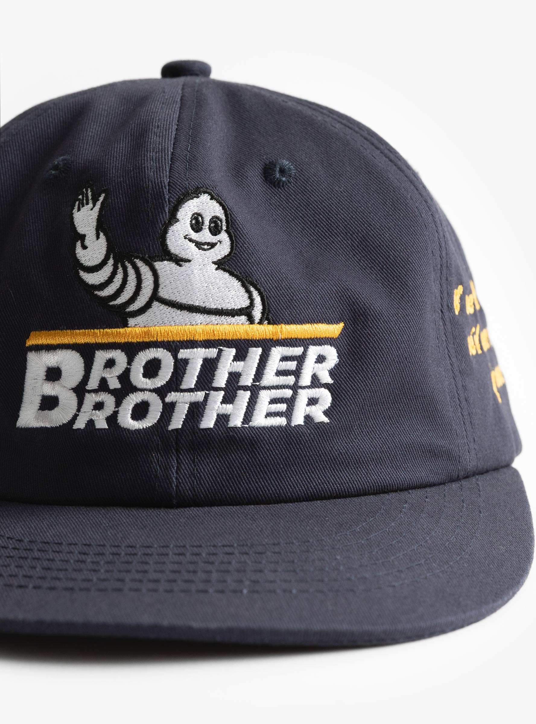 One Star Cap Navy BROTHER BROTHER (embroidery detail) at Couverture & The Garbstore