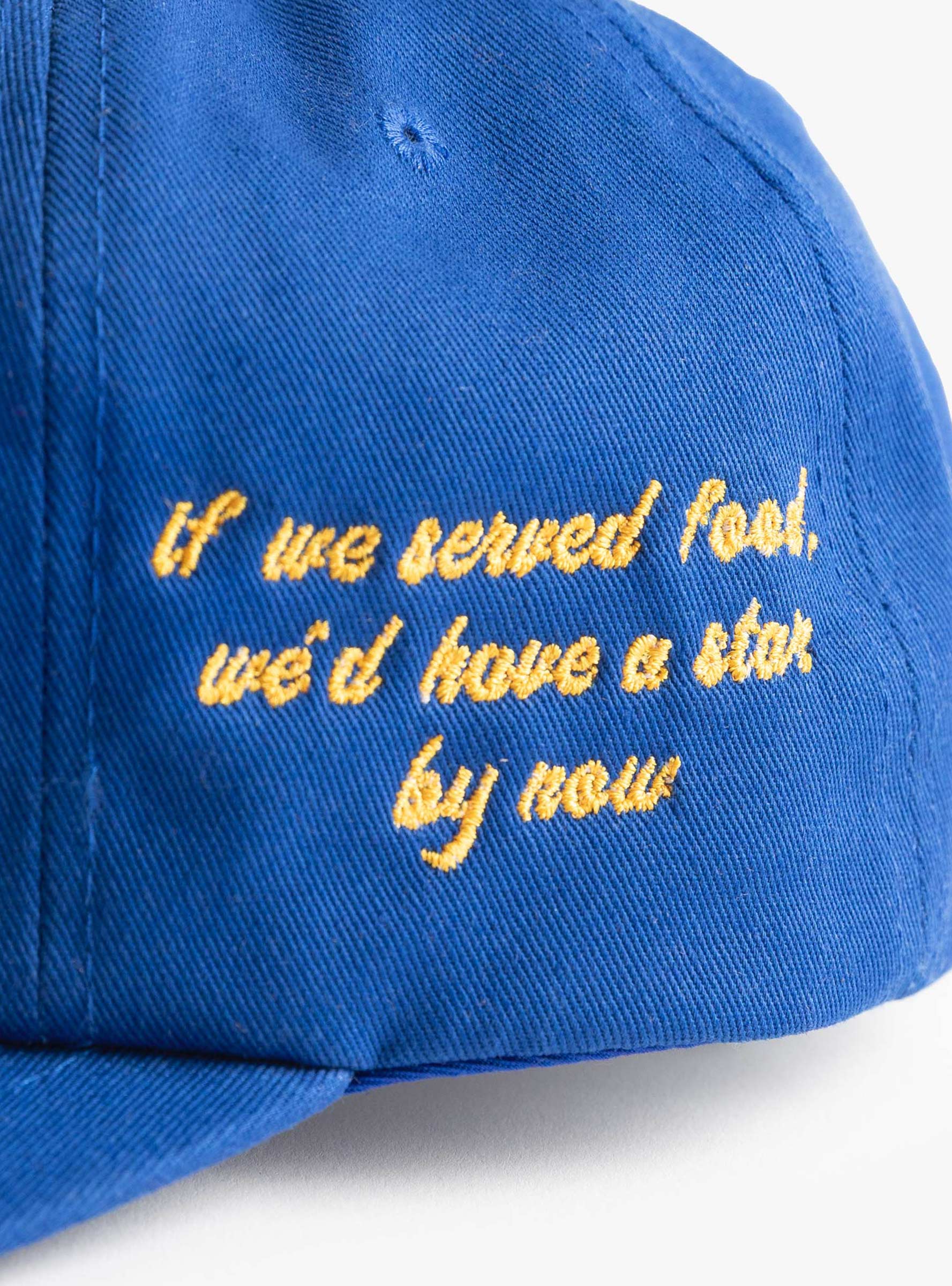 One Star Cap Royal Blue BROTHER BROTHER (embroidery detail 2) at Couverture & The Garbstore