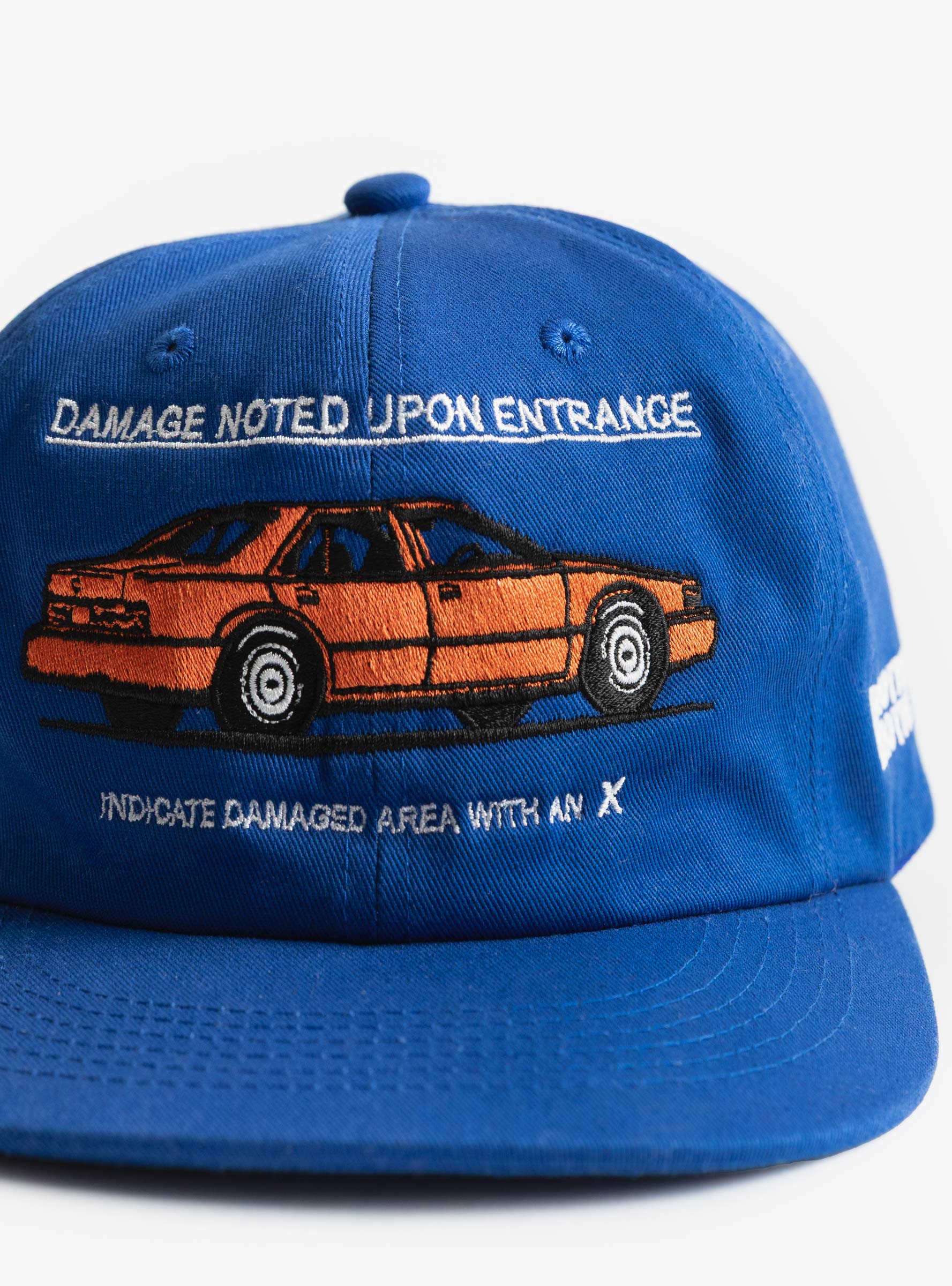 Valet Cap Royal Blue BROTHER BROTHER (embrodiery detail) at Couverture & The Garbstore