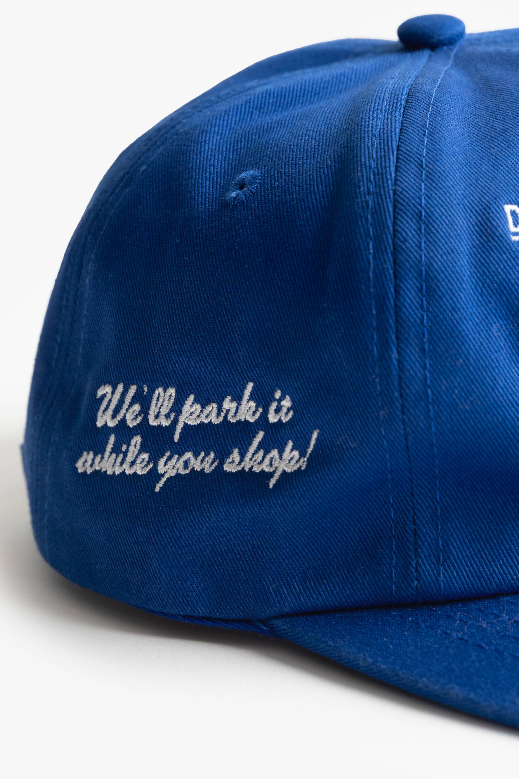 Valet Cap Royal Blue BROTHER BROTHER (embroidery detail 2) at Couverture & The Garbstore