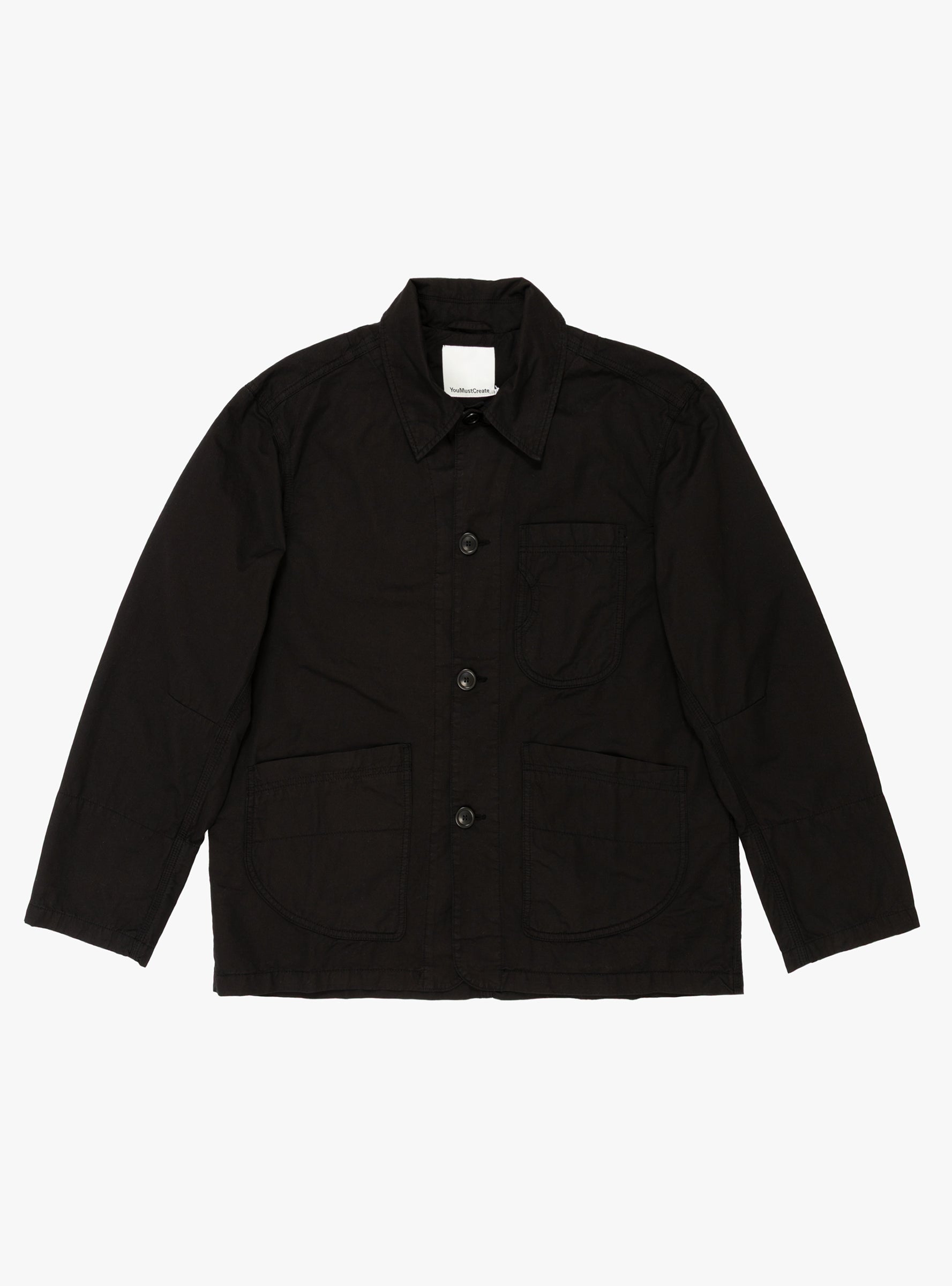 M Construction Jacket Black Black YMC You Must Create (front) at Couverture & The Garbstore