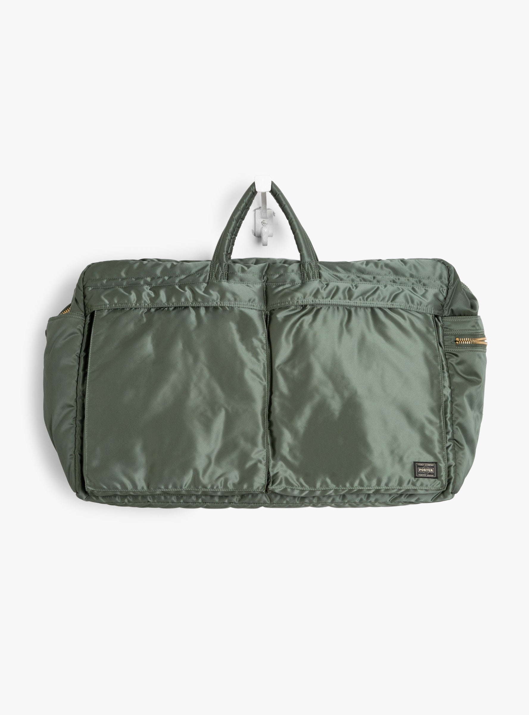 TANKER Duffle Bag (L) Sage Green PORTER YOSHIDA & CO. (front) at Couverture & The Garbstore
