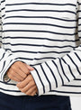 Nessa-T-Neck-Blouse-Ecru-and-Navy-Stripe-Ecru-and-Navy-Stripe-SKALL-Model_Close Up at Couverture & The Garbstore