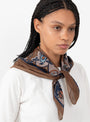 Pippa-Scarf-Brown-Paisley-Brown-Paisley-SKALL-(Model Front) at Couverture & The Garbstore