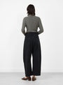 Signature_Curved_Leg_Work_Trouser_Black_Black_7115_Model_Back at Couverture & The Garbstore