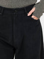 Signature_Curved_Leg_Work_Trouser_Black_Black_7115_Model_Close-Up at Couverture & The Garbstore