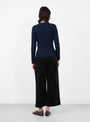 Mock_Neck_Ribbed_Jumper_Navy_Navy_7115_Model_Back at Couverture & The Garbstore