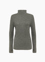 Yak Mock Neck Jumper Sage Grey Sage Grey 7115 (Front) at Couverture & The Garbstore