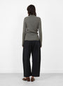 Yak_Mock_Neck_Jumper_Sage_Grey_Sage_Grey_7115_Model_Back at Couverture & The Garbstore