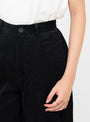 Unisex_Corduroy_Skate_Trouser_Black_Black_7115_Model_Close-Up at Couverture & The Garbstore