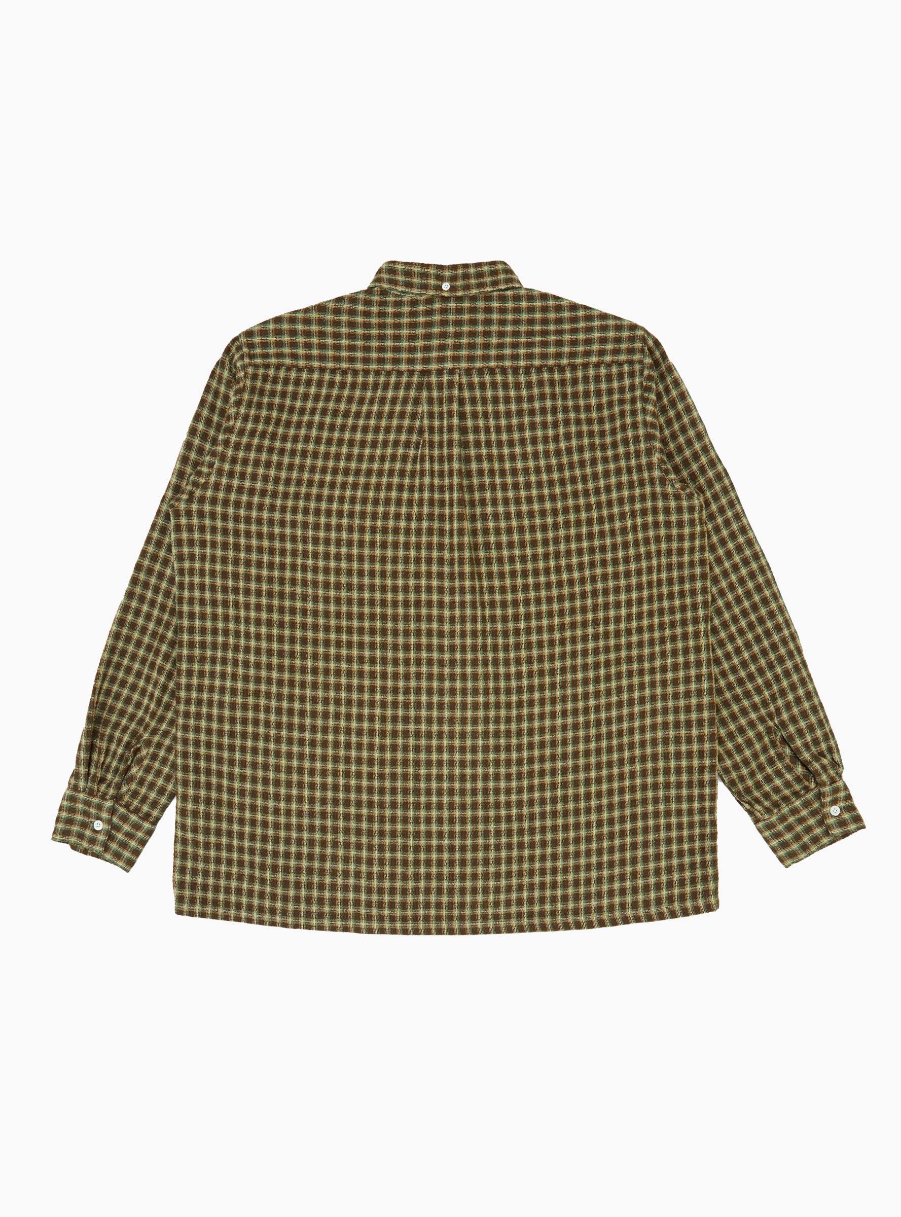 Open B.D. Panama Plaid Double Face Brown BEAMS PLUS (Back) at Couverture & The Garbstore