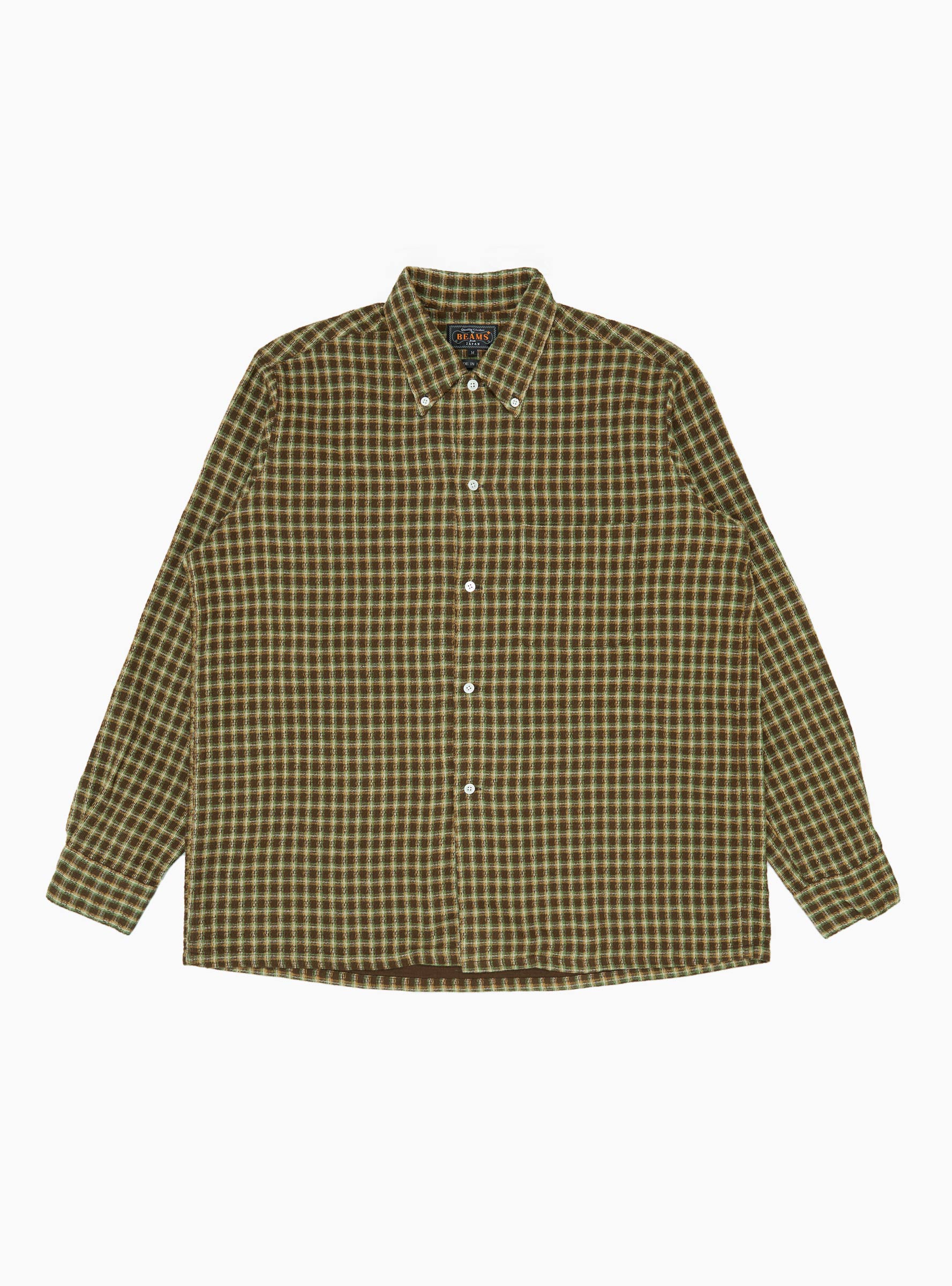 Open B.D. Panama Plaid Double Face Brown BEAMS PLUS (Front) at Couverture & The Garbstore