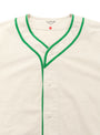 1940's-Brushed-Cotton-Community-League-Baseball-Jersey-Ecru-TDR-(Collar-Detail) at Couverture & The Garbstore