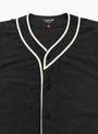 1940's-Brushed-Cotton-Community-League-Baseball-Jersey-Charcoal-TDR-(Collar-Detail) at Couverture & The Garbstore