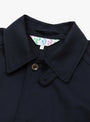 Cordura-Balmacaan-Navy-TDR-(Collar-Detail) at Couverture & The Garbstore