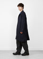 Cordura-Balmacaan-Navy-TDR-(Model-Side) at Couverture & The Garbstore
