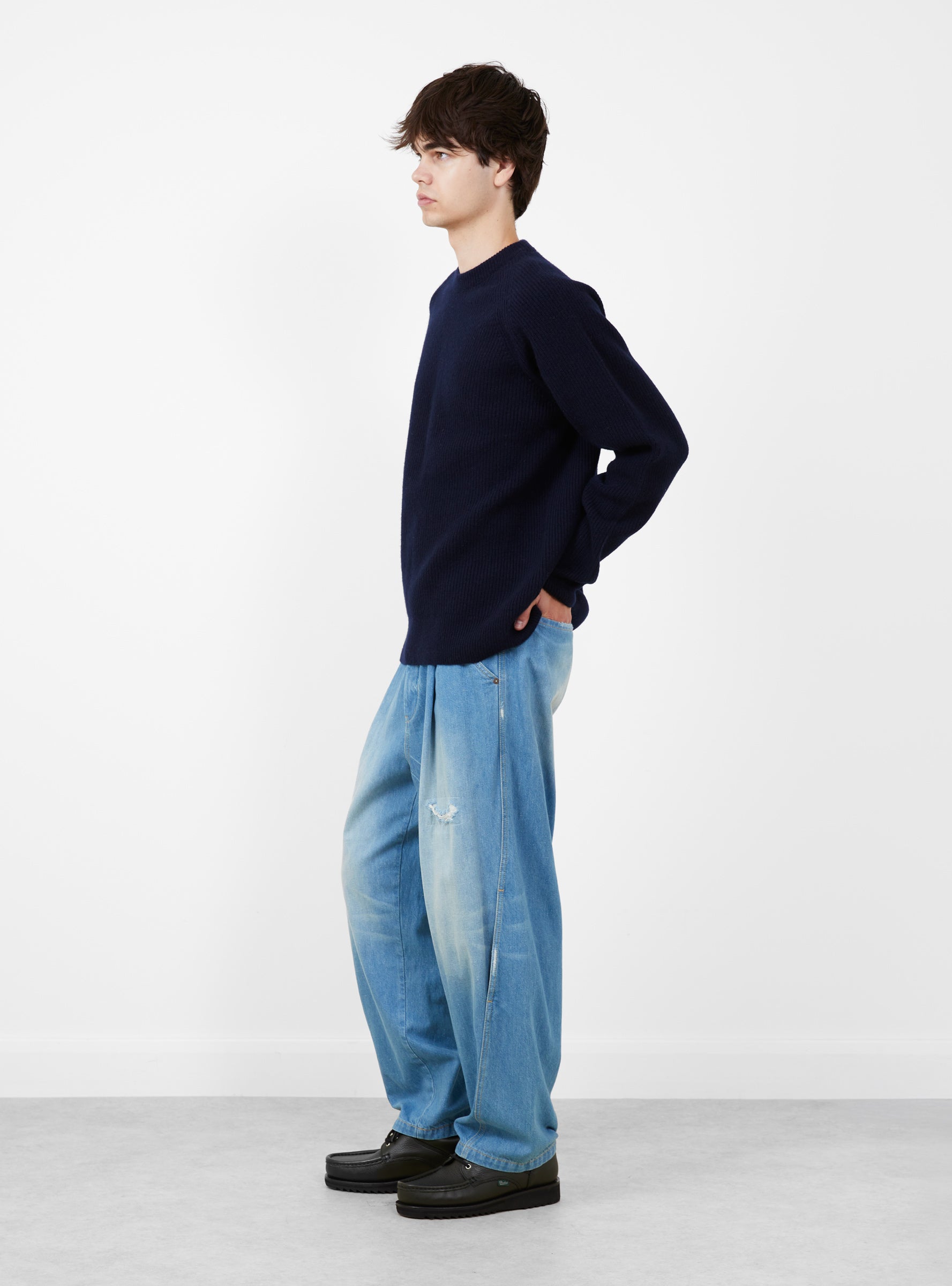 Nep Denim Curve Jean Repair TDR (modle side) at Couverture & The Garbstore