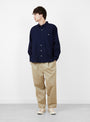 Chambray Working Shirt Indigo TDR (model front) at Couverture & The Garbstore