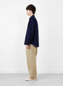 Chambray Working Shirt Indigo TDR (model side) at Couverture & The Garbstore