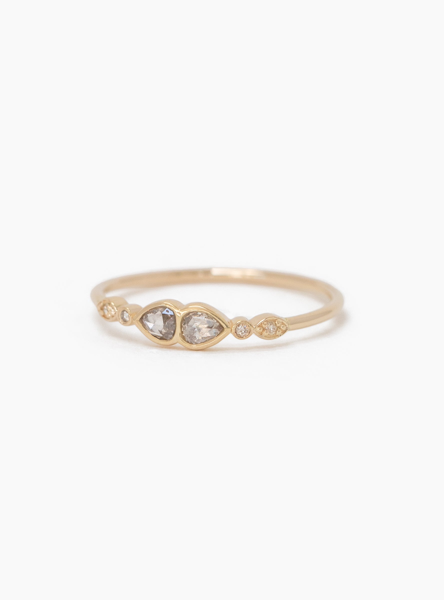 Two Champagne Diamonds and Eye Diamonds Ring Champagne Celine Daoust (Front) at Couverture & The Garbstore