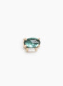 Tourmaline Stud & Baguette Diamond Earring Dark Green Dark Green Celine Daoust (Front) at Couverture & The Garbstore