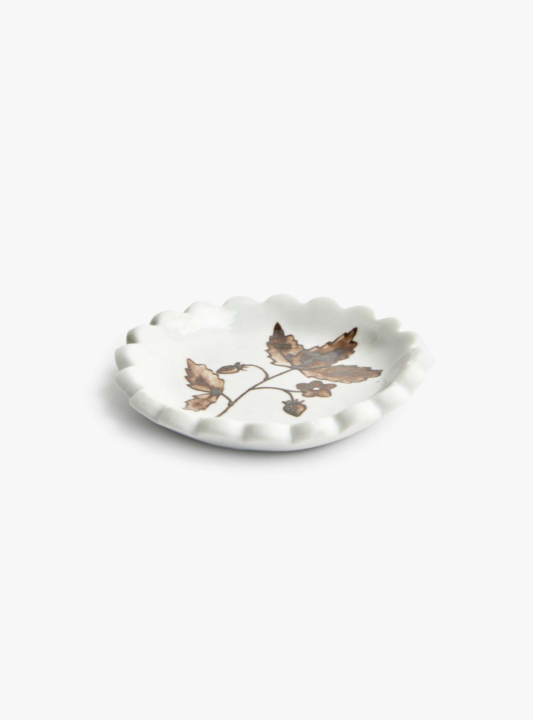 Garden Salt Dish 4 White Stephanie Dawn Matthias (front view) at Couverture & The Garbstore