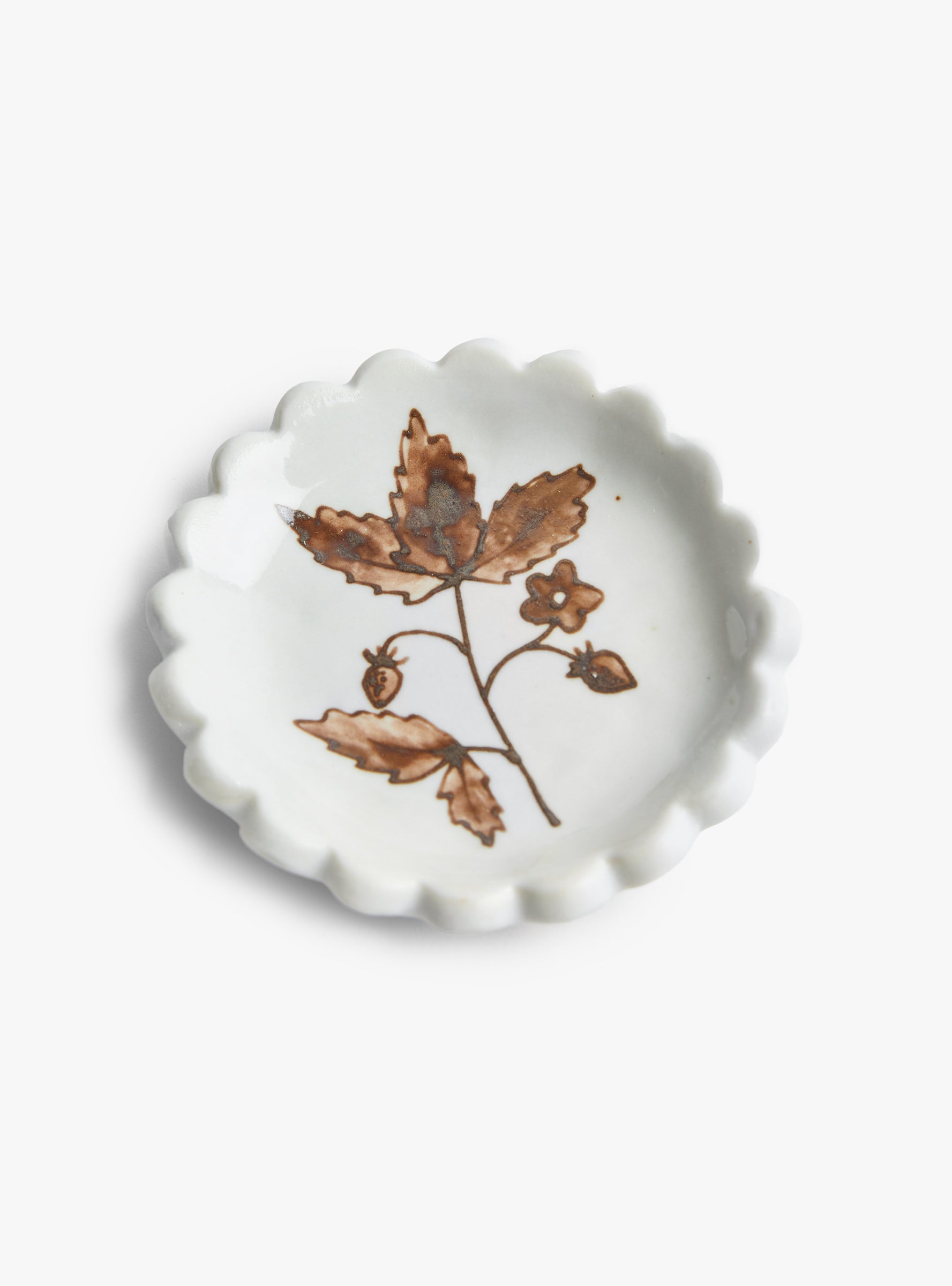 Garden Salt Dish 4 White Stephanie Dawn Matthias (top view) at Couverture & The Garbstore