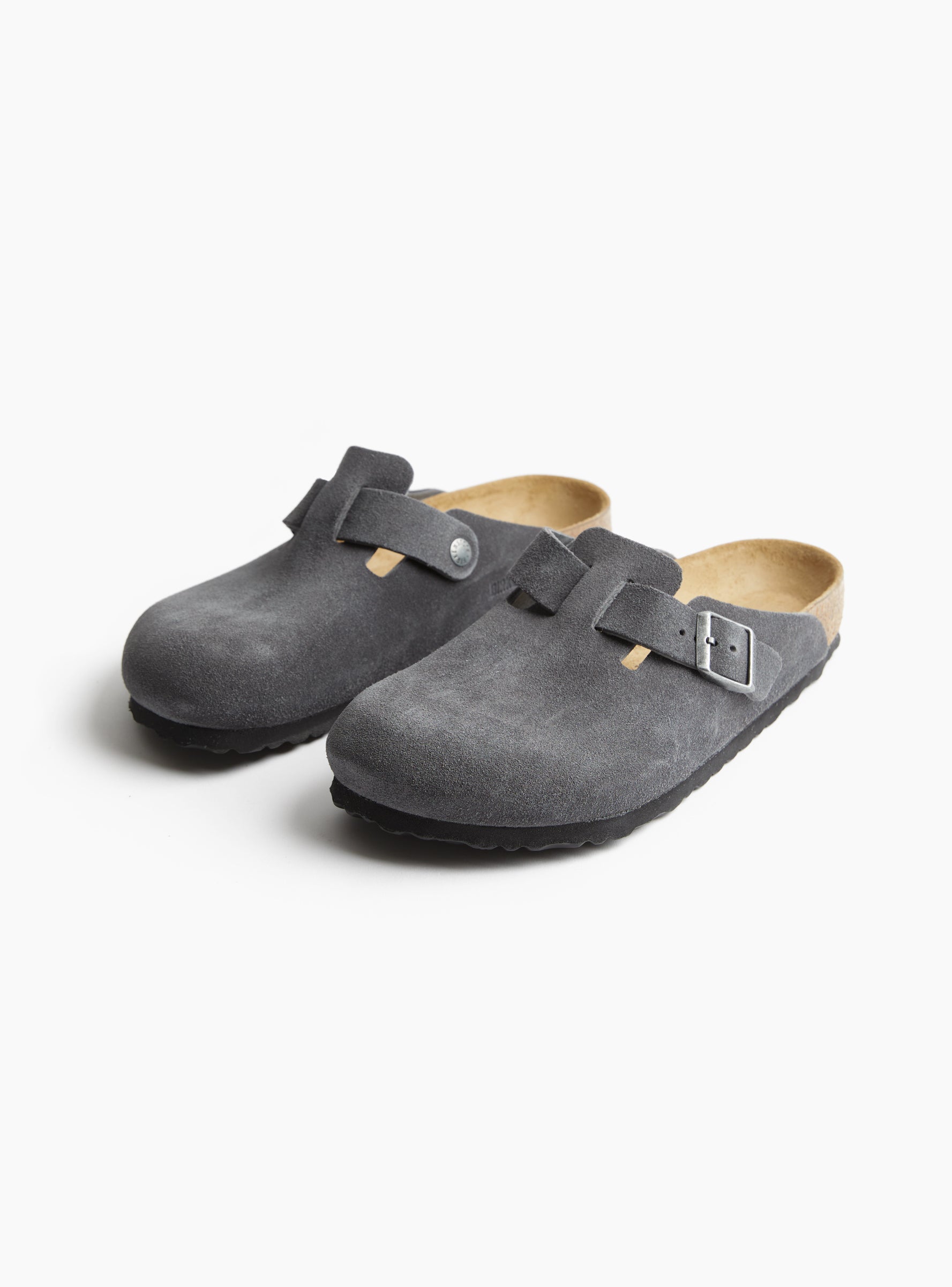 Boston LEVE Charcoal Charcoal BIRKENSTOCK (Three-quarter Front View) at Couverture & The Garbstore