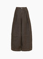 W Deadbeat Trouser Brown Denim Brown Denim YMC (Front) at Couverture & The Garbstore