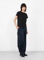 W_Day_T-Shirt_Black_Black_YMC_Model_Side at Couverture & The Garbstore