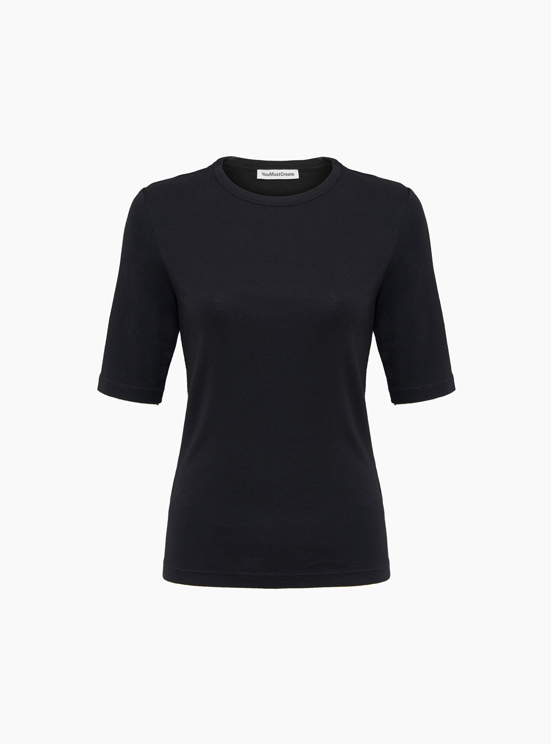 W Charlotte Short Sleeve Top Black Black YMC (Front) at Couverture & The Garbstore