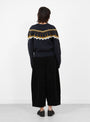 W_Mini_Jeepster_Knit_Navy_Multi_Navy_Multi_YMC_Model_Back at Couverture & The Garbstore