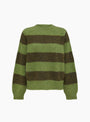 W Jets Stripe Crew Neck Knit Green Green YMC (Front) at Couverture & The Garbstore