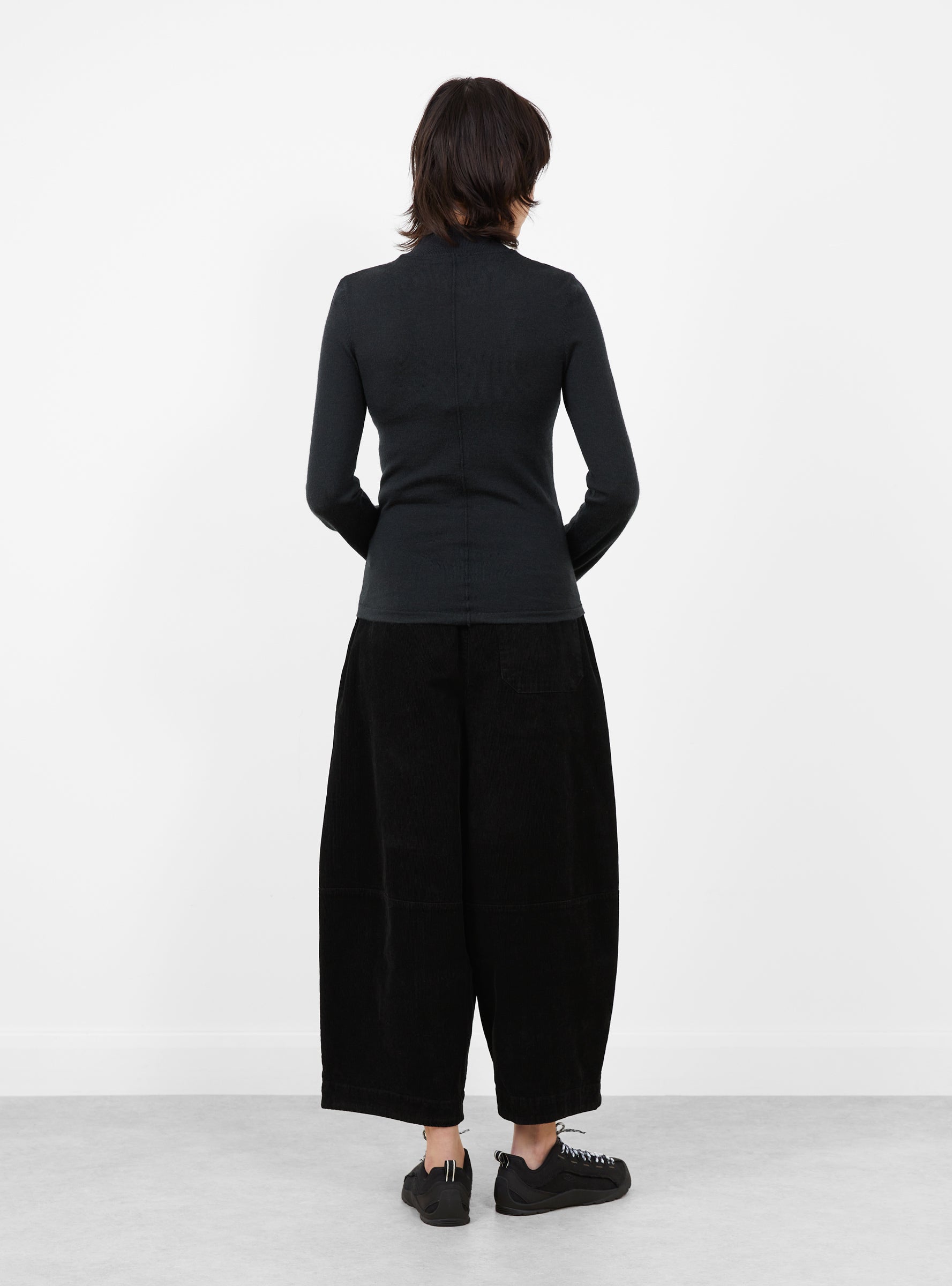 W_Youth_Knit_Tee_Black_Black_YMC_Model_Back at Couverture & The Garbstore