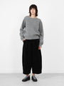 W-Jets-Crew-Neck-Knit-Grey-Grey-YMC-_Model_Front at Couverture & The Garbstore