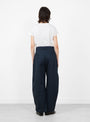 W_Like_A_Trouser_Navy_Cotton_Drill_Navy_YMC_Model_Back at Couverture & The Garbstore