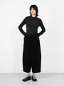 W_Deadbeat_Trouser_Black_Corduroy_Black_Corduroy_YMC_Model_Front at Couverture & The Garbstore