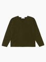 Seamless Lambswool V-Neck Tunic Military Green TDR (Front) at Couverture & The Garbstore