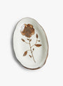 Wild Rose Petit Oval Tray White Stephanie Dawn Matthias (top view) at Couverture & The Garbstore
