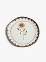 Wild Rose Snack Plate Brown Stephanie Dawn Matthias (top view) at Couverture & The Garbstore