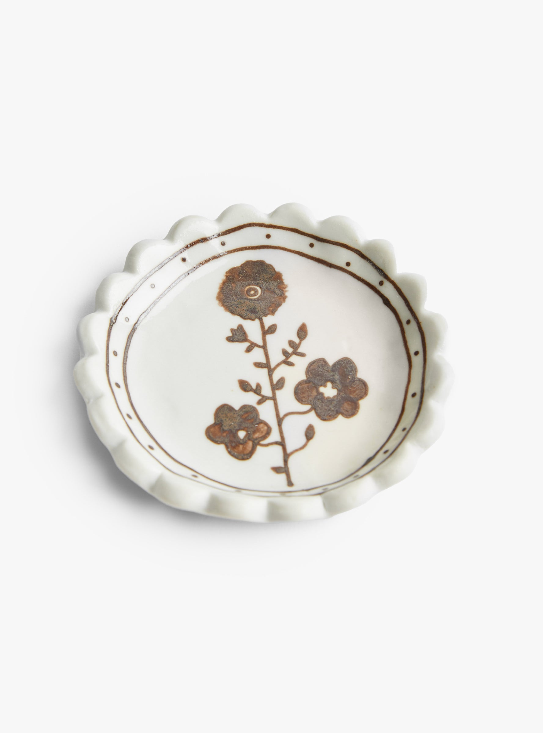 Alpage Salt Dish n2 White Stephanie Dawn Matthias (top view) at Couverture & The Garbstore