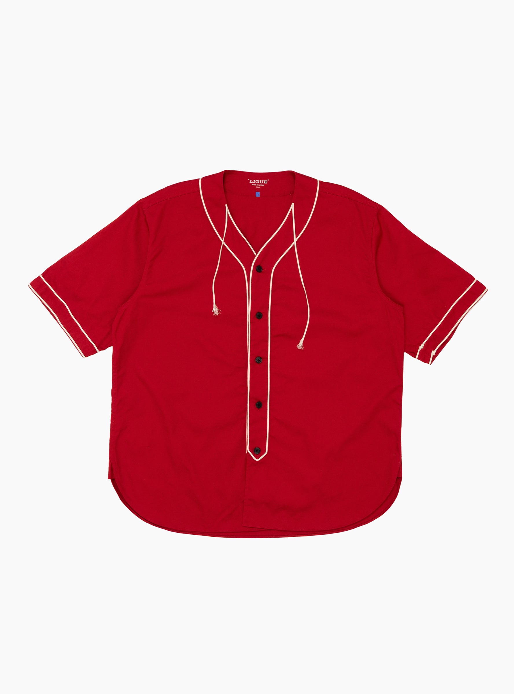 1930's Cotton Community League Broken Baseball Jersey Red TDR (Front) at Couverture & The Garbstore