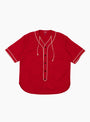 1930's Cotton Community League Broken Baseball Jersey Red TDR (Front) at Couverture & The Garbstore