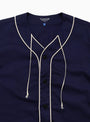 1930's Cotton Community League Broken Baseball Jersey Navy TDR (Collar Detail) at Couverture & The Garbstore